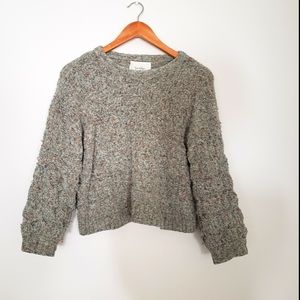 Knit Long Sleeve Crop Sweater S